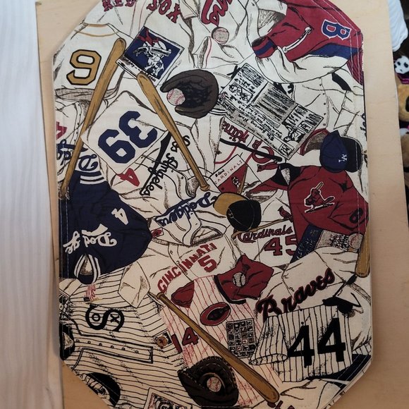 MLB Fabric Placemat Napkin Set Cooperstown Collection All Over Print Retro 90s - Picture 4 of 12
